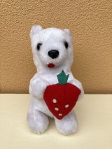 Acme Premium Supply Corp Strawberry White Teddy Bear　くま　ビンテージ　ぬいぐるみ　ストロベリー　シロクマ　テディベア　80年代
