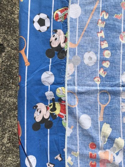 画像3: Disney Mickey Mouse Sports Box Sheet　ミッキーマウス　ビンテージ　シーツ　70年代　ディズニー　ヴィンテージ　vintage