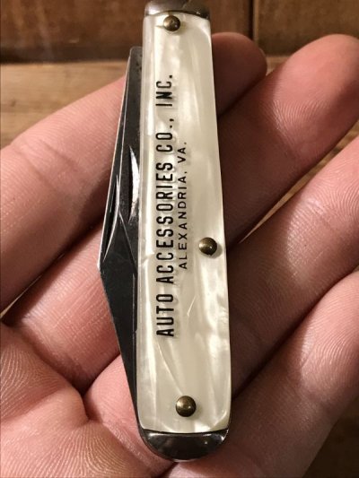 画像1: Auto Accessories Co Pocket Knife　アドバタイジング　ポケットナイフ　60年代　オートアクセサリー　シェル　企業物　ヴィンテージ　vintage