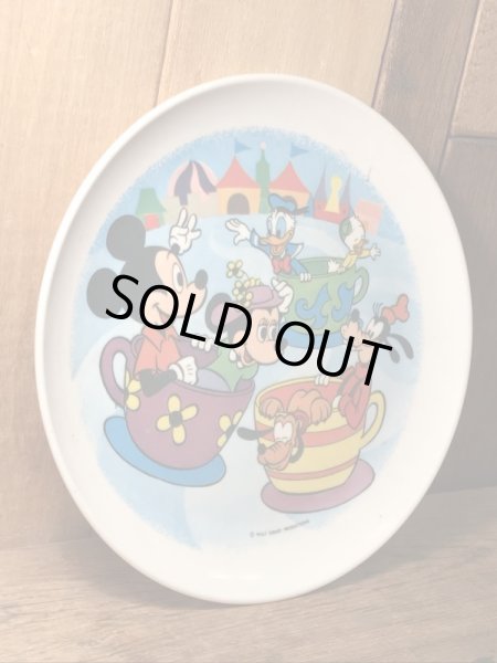 Disney Character Plastic Dish ディズニー お皿 80年代 ミッキー