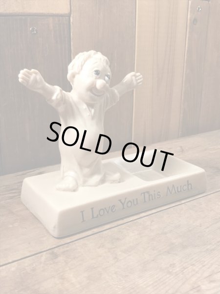 Sillisculpts “I Love You This Much”Message Doll Ashtray メッセージ