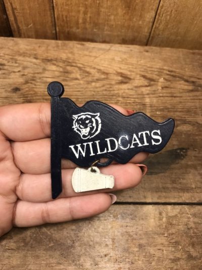 画像2: High School “Wildcats” Football Flag Pinbacks 　ハイスクール　ビンテージ　バッジ　フットボール　フラッグ　40〜50年代