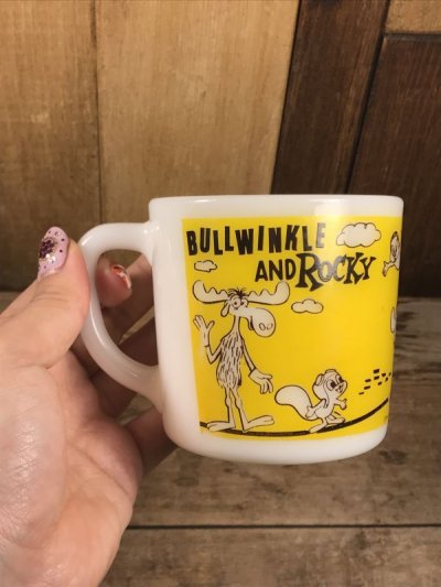 画像3: Westfield Rocky & Bullwinkle Mug　ロッキー＆ブルウィンクル　ビンテージ　ウエストフィールド　マグカップ　ミルクガラス　60年代