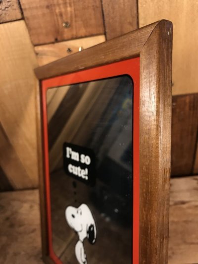 画像2: Peanuts Snoopy Wall Hanging Pub Mirror　スヌーピー　ビンテージ　パブミラー　ピーナッツ　70年代