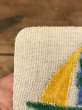 デニム生地にヨットが描かれた70〜80年代ビンテージ刺繡ワッペン