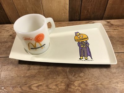 画像1: McDonald's “Mayer McCheese” Plastic Tray　マクドナルド　ビンテージ　ランチプレート　メイヤーマックチーズ　トレイ　70年代