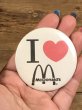 I Love McDonald'sと書かれた80年代ビンテージ缶バッジ