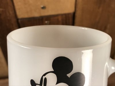 画像1: Federal Mickey Mouse Milk Glass Footed Mug　ミッキーマウス　ビンテージ　フッテッドマグ　ミルクグラス　70年代