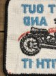 モーターサイクルとメッセージが書かれた70’s〜ヴィンテージ刺繡パッチ