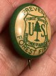 森林火災などを防ぐU.S. Forest Serviceアメリカ森林局の〜60’sヴィンテージ缶バッチ