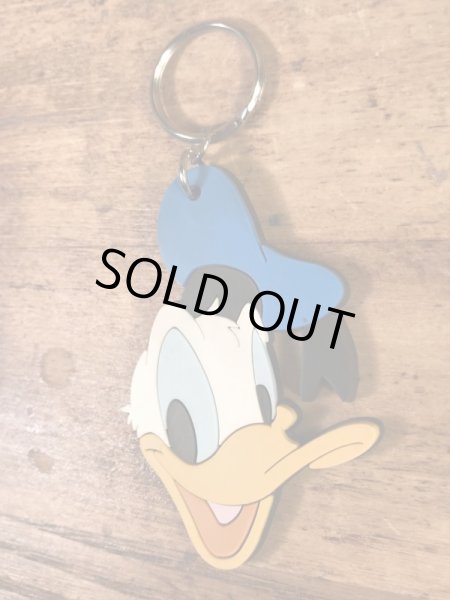 Disney Donald Duck Rubber Keychain ドナルドダック ビンテージ キーホルダー ディズニー 90年代〜 -  STIMPY(Vintage Collectible Toys）スティンピー(ビンテージ コレクタブル トイズ）