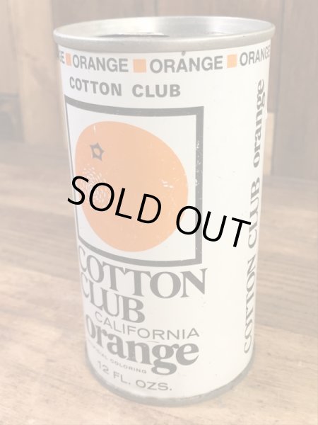 Cotton Club California Orange Drink Can オレンジジュース ビンテージ スチール缶 70年代 - STIMPY( Vintage Collectible Toys）スティンピー(ビンテージ コレクタブル トイズ）