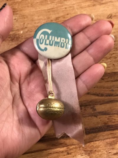 画像3: “Columbia” Football College Pin Back　カレッジ　ビンテージ　缶バッジ　フットボール　40年代