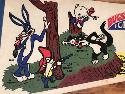 画像1: Looney Tunes “Bugs Bunny Follies” Pennant　ルーニーテューンズ　ビンテージ　ペナント　ワーナーブラザーズ　70年代