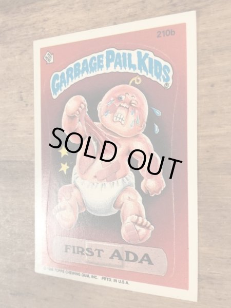 Topps Garbage Pail Kids “First Ada” Sticker Card 210b ガーベッジ