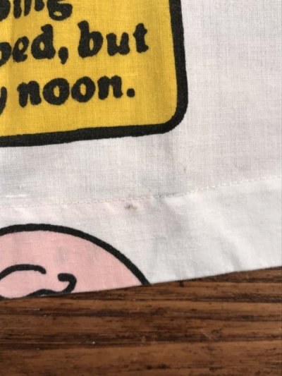 画像2: Peanuts Gang & Snoopy “Sleeping Bag & Bed” Mini Curtain Set　スヌーピー　ビンテージ　ミニカーテン　2枚組セット　70年代