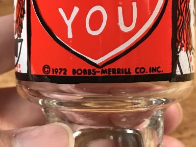 画像2: Bobbs-Merrill Raggedy Ann & Andy “I Love You” Glass　ラガディアン＆アンディ　ビンテージ　グラス　70年代