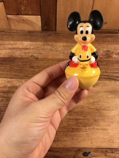 画像1: Disney Mickey Mouse “Jockey” Roly Poly Toy　ミッキーマウス　ビンテージ　起き上がりこぶし　起き上がり小法師　70年代