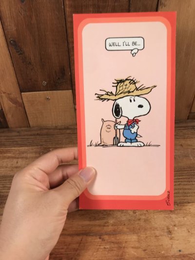 画像3: Hallmark Snoopy “Farmer” Greeting Card　スヌーピー　ビンテージ　グリーティングカード　70〜80年代