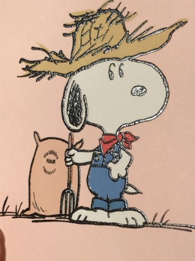 画像2: Hallmark Snoopy “Farmer” Greeting Card　スヌーピー　ビンテージ　グリーティングカード　70〜80年代