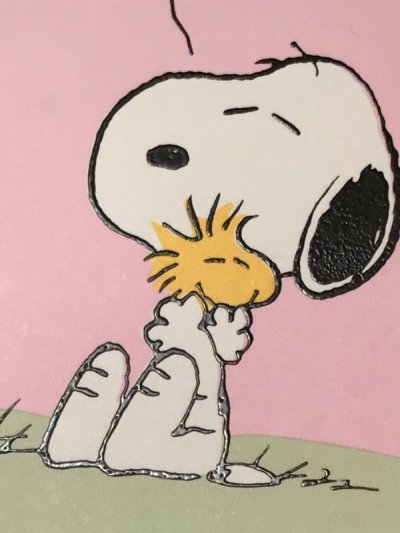 画像2: Hallmark Snoopy & Woodstock “Hug” Greeting Card　スヌーピー&ウッドストック　ビンテージ　グリーティングカード　70〜80年代