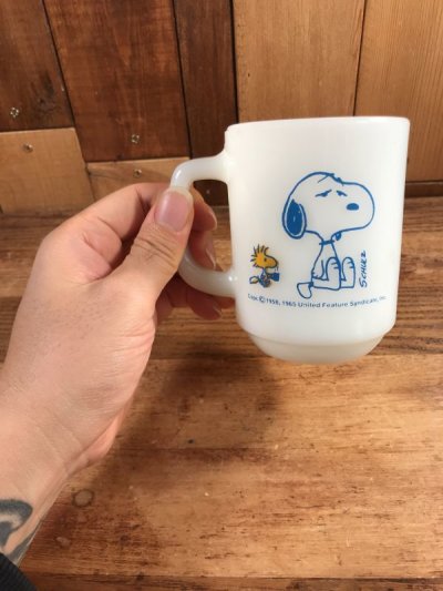 画像3: Peanuts Snoopy “Coffee Break!” Fire King Mug　スヌーピー　ビンテージ　マグカップ　ファイヤーキング　ウッドストック　70〜80年代