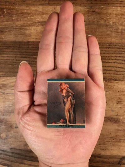 画像1: Advertising Pin Up Girl “Tapering Off” Matchbook　ピンナップガール　ビンテージ　マッチブック　40〜50年代