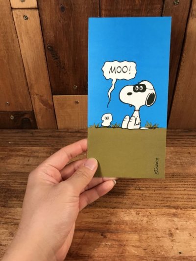 画像3: Hallmark Peanuts Snoopy “Moo!” Greeting Card　スヌーピー　ビンテージ　グリーティングカード　70〜80年代