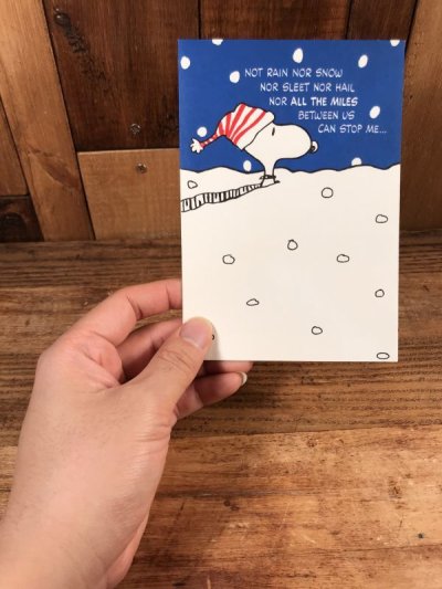 画像3: Hallmark Peanuts Snoopy “Not Rain Nor Snow...” Greeting Card　スヌーピー　ビンテージ　グリーティングカード　70〜80年代