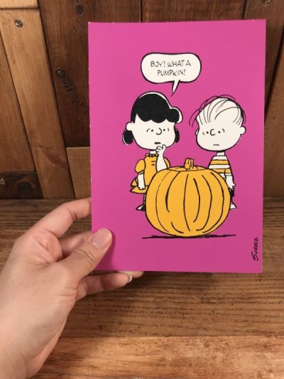 画像3: Hallmark Peanuts Lucy & Linus “Boy! What A Pumpkin!” Greeting Card　ルーシー＆ライナス　ビンテージ　グリーティングカード　スヌーピー　70〜80年代