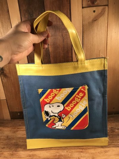 画像3: Peanuts Snoopy “Boogie!” Tote Bag　スヌーピー　ビンテージ　トートバッグ　70年代