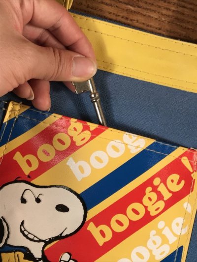 画像1: Peanuts Snoopy “Boogie!” Tote Bag　スヌーピー　ビンテージ　トートバッグ　70年代