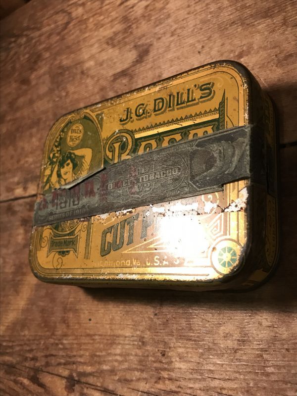 J.C.Dill's Best Cut Plug Tin Can ビンテージ タバコ 缶 1920年代