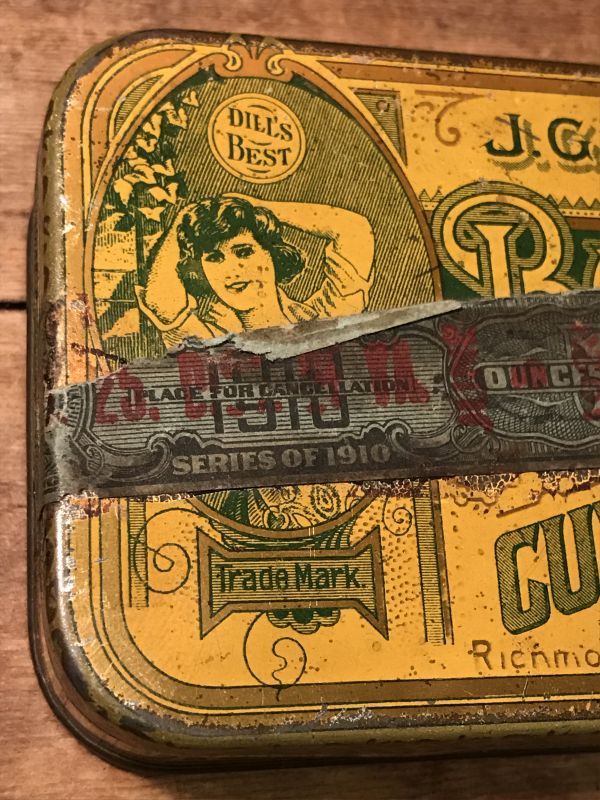 J.C.Dill's Best Cut Plug Tin Can ビンテージ タバコ 缶 1920年代