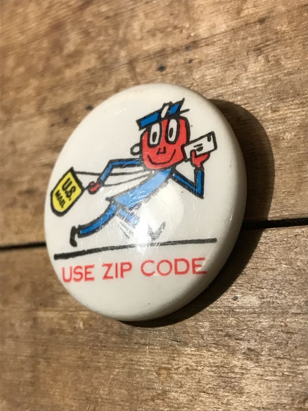 Mr Zip Can Badge ミスタージップ ビンテージ アドバタイジング 企業キャラクター 缶バッジ バッチ 60年代 ヴィンテージ Vintage Stimpy Vintage Collectible Toys スティンピー ビンテージ コレクタブル トイズ