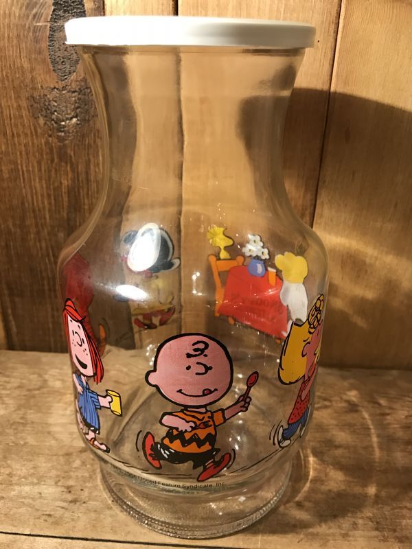 Snoopy Peanuts Glass Juice Set スヌーピー ビンテージ グラス ピーナッツ コップ アンカーホッキング 70年代 ヴィンテージ Vintage Stimpy Vintage Collectible Toys スティンピー ビンテージ コレクタブル トイズ