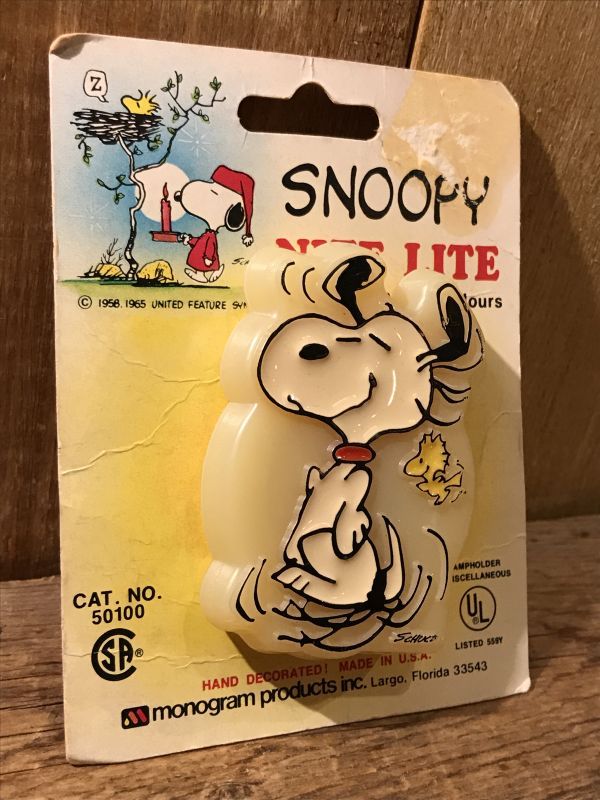 Snoopy Peanuts Night Light スヌーピー ビンテージ ナイトライト 80