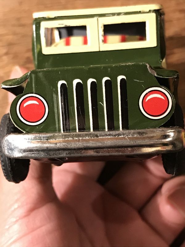 U.S. Army Jeep Tin Friction Car Toy USアーミー ビンテージ ジープ