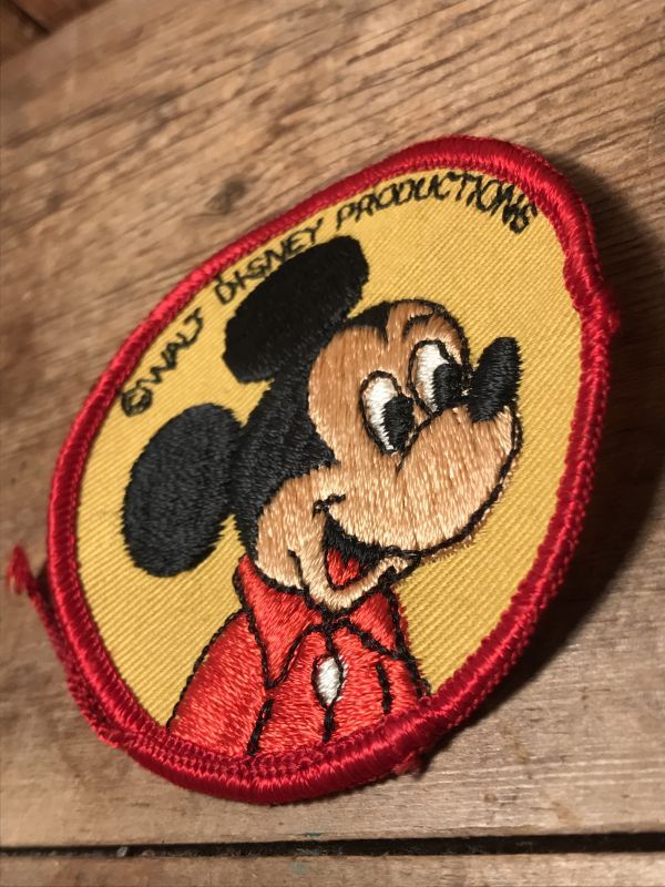 Disney Mickey Mouse Patch ミッキーマウス ワッペン 70年代