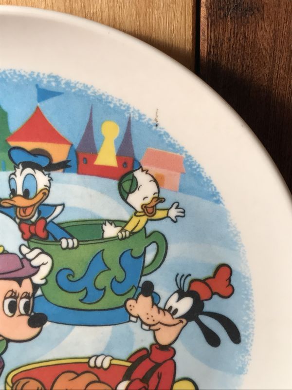 Disney Character Plastic Dish ディズニー お皿 80年代 ミッキー