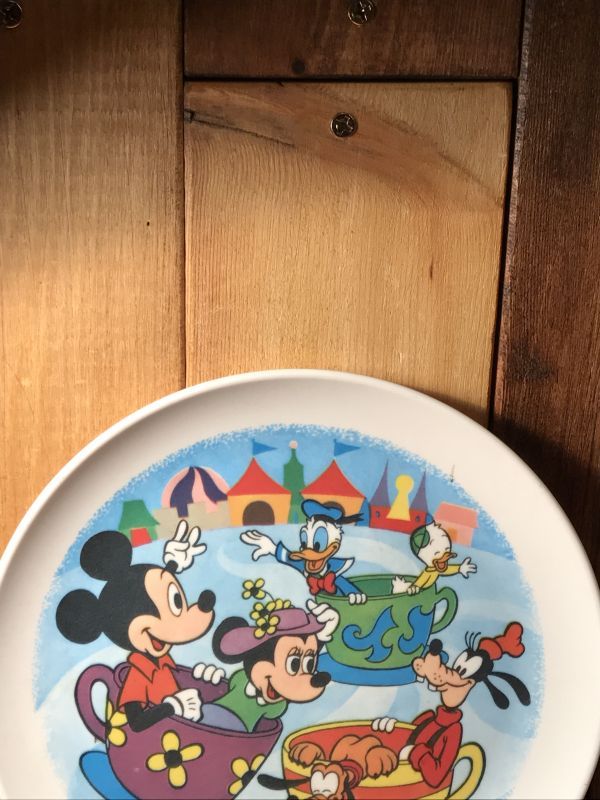 Disney Character Plastic Dish ディズニー お皿 80年代 ミッキー