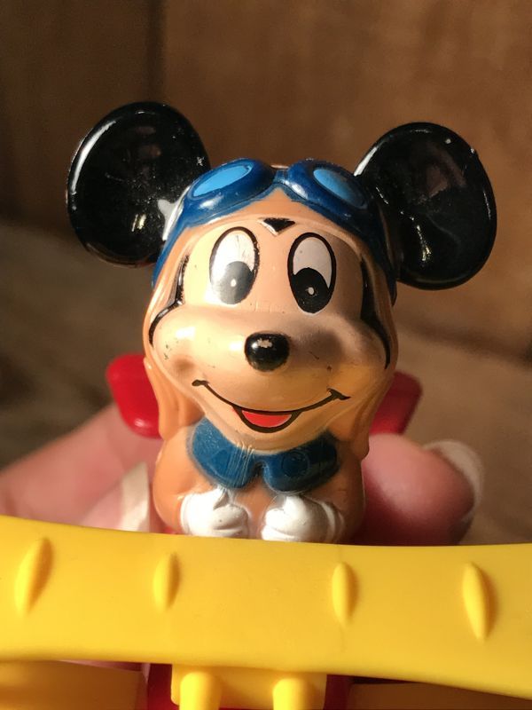 Disney Mickey Mouse Airplane Minicar ミッキーマウス ミニカー ディズニー 80年代 飛行機 JAPAN ヴィンテージ  vintage - STIMPY(Vintage Collectible Toys）スティンピー(ビンテージ コレクタブル トイズ）