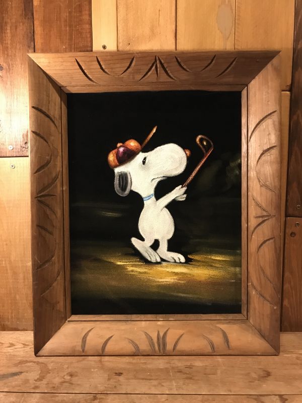 Snoopy Peanuts Golfer Velvet Painting Art Wall Hanging スヌーピー ...