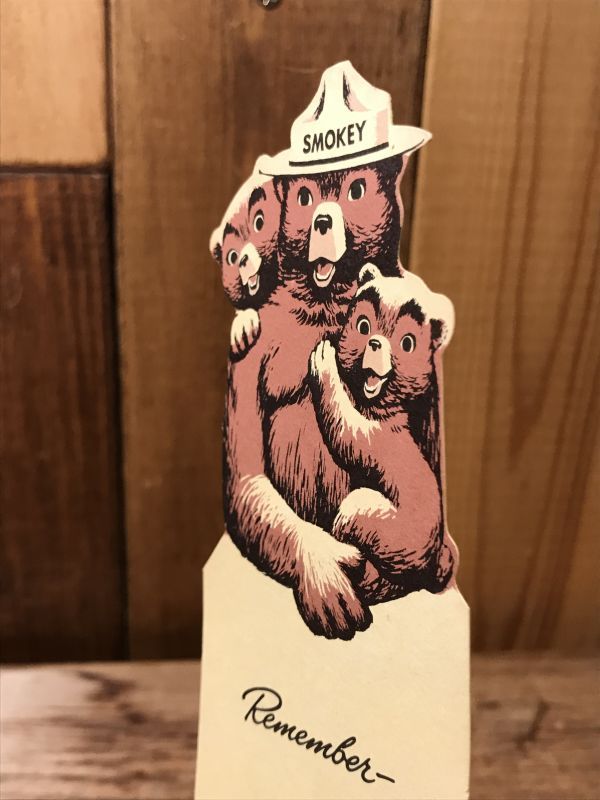 Smokey Bear Bookmark スモーキーベア ビンテージ ブックマーク しおり 