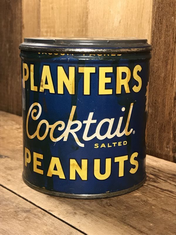 Planters Cocktail Salted Peanuts Can ミスターピーナッツ ビンテージ