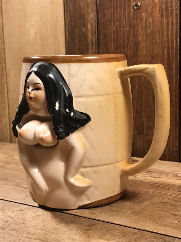 Let Them Swing” Nude Boob Nodder Ceramic Mug ヌード ビンテージ