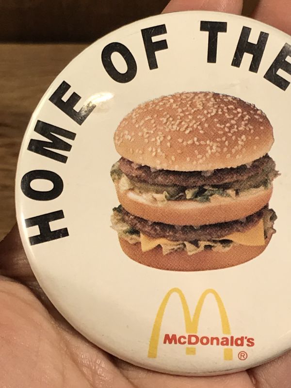 McDonald's “Home Of The First” Pinback マクドナルド ビンテージ 缶バッジ ファーストフード  80年代｜Advertising Character(企業系キャラクター)-McDonald's(マクドナルド)系｜STIMPY(Vintage  Collectible Toys）スティンピー(ビンテージ コレクタブル トイズ）