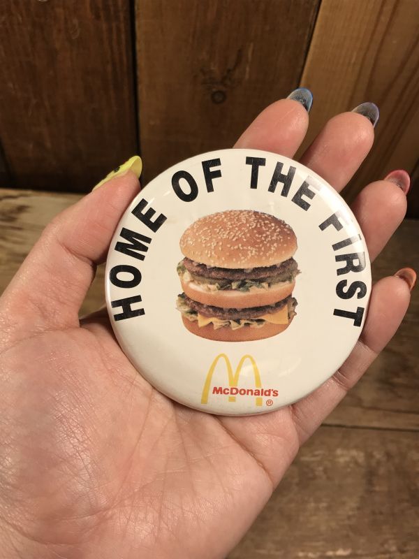 McDonald's “Home Of The First” Pinback マクドナルド ビンテージ 缶