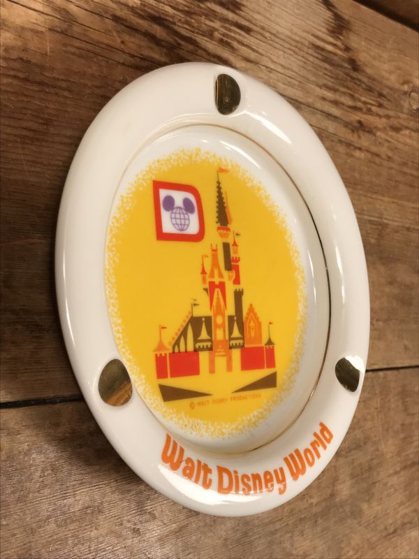 Walt Disney World Ceramic Ashtray ディズニーワールド ビンテージ アシュトレイ 灰皿 60 70年代 Stimpy Vintage Collectible Toys スティンピー ビンテージ コレクタブル トイズ