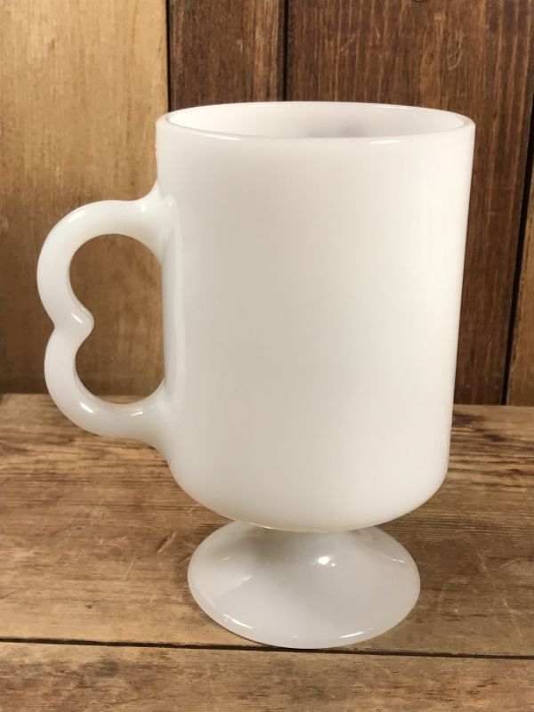 Federal Minnie Mouse Milk Glass Footed Mug ミニーマウス ビンテージ